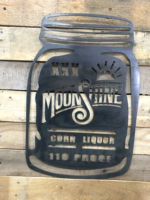 Mason Jar Cut from 14ga Moonshine, ball jar, home decor, jar lovers,  - Image 1 of 2