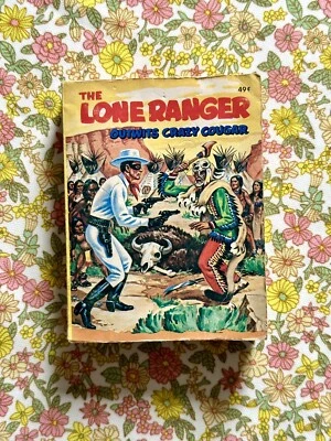 Vintage 1968 The Lone Ranger Outwits Crazy Cougar Big Little Book Paperback Foto 1 de 4