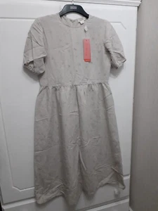 Ladies Dress Finery M&S Size 10 Florence Paisley Embroidered Boho Linen Vintage - Bild 1 von 9