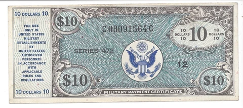 Series 472 10  Dollars EF Cover
