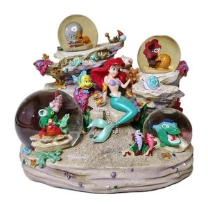 Disney Store The Little Mermaid Ariel Under The Sea Musical Snow Globe Flounder - Picture 1 of 12