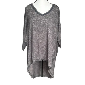 We The Free Tunic Womens Large Gray Lightweight Slouchy Hi Low Oversized Top - Picture 1 of 8