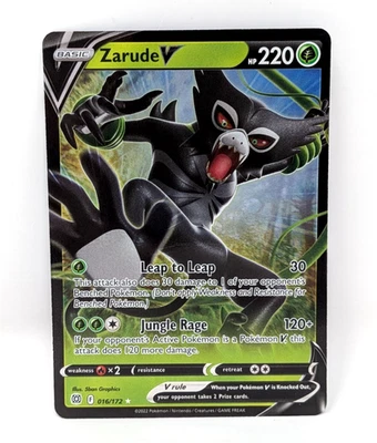 Zarude V - 016/172 Brilliant Stars - Ultra Rare - Pokemon TCG - NM/M - Image 1 of 4