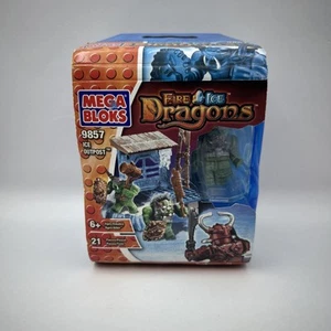 Dragons Mega Bloks Fire Ice Dragons Ice Outpost 9857 New & Sealed - Picture 1 of 7