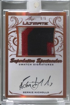 2018 Ultimate Superlative Spectacular Swatch Signatures /6 Bernie Nicholls Auto - Image 1 of 2