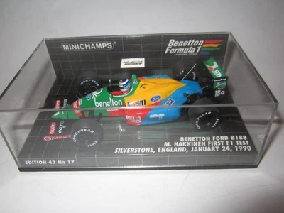 PMA Minichamps 1/43 Benetton B188 n.19 Mika Hakkinen 1990 F1 prima auto di prova - Immagine 1 di 4