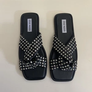 Steve Madden Davidson Black Womens Shoes Size 9 M Sandals - Picture 1 of 7