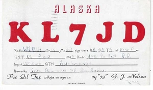 QSL 1948 Anchorage Alaska Funkkarte - Bild 1 von 1