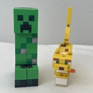 Lego Minecraft BigFig Creeper & Ocelot Set #21156 - 100% Completo Sin Caja/Manual - Imagen 1 de 8
