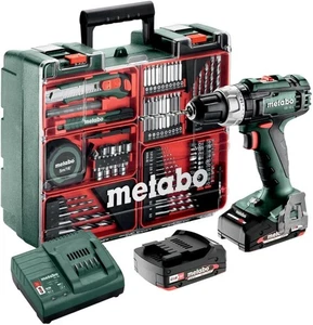 METABOCORDLESS HAMMER DRILL 2 X BATTS & ACCESSORY SET - Picture 1 of 5