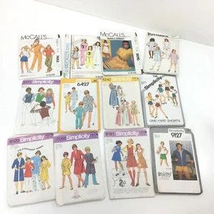 (Lote de 12) Patrones de costura vintage Simplicity McCalls Butterick retro años 70 - Imagen 1 de 7