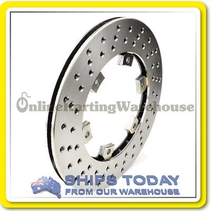GO KART BRAKE DISC 200mm x 12mm THICK VENTED CROSS DRILLED BY KARTELLI ! NEW ! - Picture 1 of 4