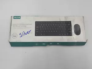 New In Box Jelly Comb Ultra-Thin Wireless Keyboard And Mouse Combo White&Silver - Picture 1 of 5