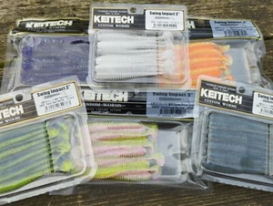 KEITECH Kunstköder Swing Impact 3,0" 10 Stück JAPAN stark duftend Drop Shot Jig Tackle - Bild 1 von 13