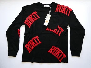ROKIT Banner Embroidered Logo AOP Long Sleeve Pocket Tee, Size XLarge (XL), RARE - Picture 1 of 18