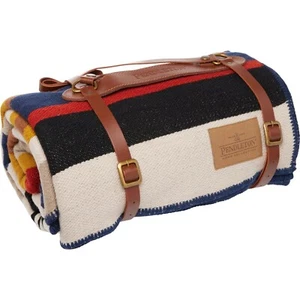 Pendleton Bridger Cascade Stripe Reversible Throw Blanket w/Carrier Wool 54x56" - Picture 1 of 5