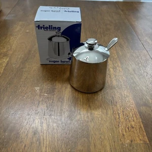 USA 18/10 Stainless Steel Sugar Bowl And Spoon Set Silver Sugar Holder New Other - Picture 1 of 12