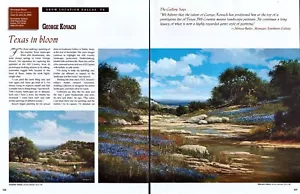 George Kovach 2009 arte de colección revista artículo Texas Bluebonnets 4 páginas con 5 fotos - Imagen 1 de 1