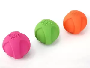 Hartz Dura Play Medium Ball Dog Toy with Bacon Scent and Squeaker, 3 Pack - Picture 1 of 7