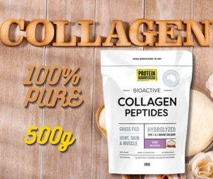Protein Supplies Australia- Collagen Peptides 500g Type 1 & 3 Bovine Collagen - Picture 1 of 5