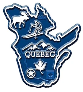 Imán para nevera mapa de Quebec - Imagen 1 de 1