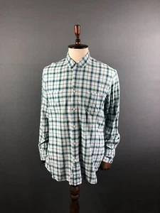 Diesel Black Gold Men's Shirt Size XL White Cotton Check Drop Tail - Picture 1 of 14