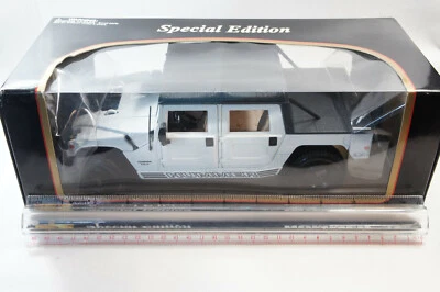 Maisto Special GM HUMMER SOFT TOP SUV 6.0l V8 White #30857 1/18 2003 NEW  - Image 1 of 4