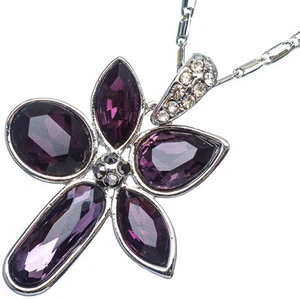 10.41 Ct Oval Cut Style Shape Purple Amethyst CZ 18K White Gold Plated Pendant - Picture 1 of 3