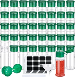 Plastic Spice Jars, 50Pcs Spice Containers with Shaker Lids Bottles Seasoning Sh - Picture 1 of 12