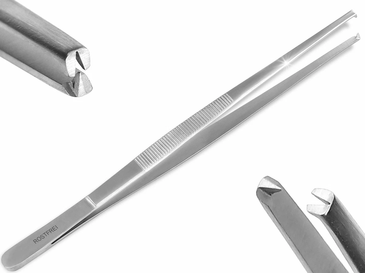 Kochpinzette Gebogen, 30 Cm – Rostfreier Edelstahl Mit Innenzahnung Für Profis & Hobbyköche