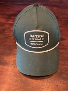 NEW Hansen Surfboards Encinitas, CA Green Cotton Snapback Hat Cap One Size - Picture 1 of 5