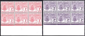 Basutoland Postage Dues 1956 1d carmine & 2d violet, blocks of 6, SG.D3/4, UM - Picture 1 of 1
