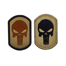 Punisher Skull Vertical Vest Patch - 3X2 OCP Camouflage Insignia - Made in USA