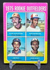 1975 Topps - 1975 Rookie Outfielders #616 Pepe Mangual, Jim Rice, John Scott...