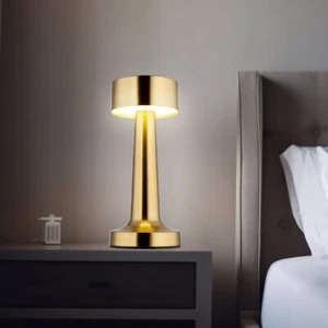 Tischlampe Tischleuchte Schlafzimmerlampe Touchdimmer Akku LED Leselampe H 21 cm - Bild 1 von 12