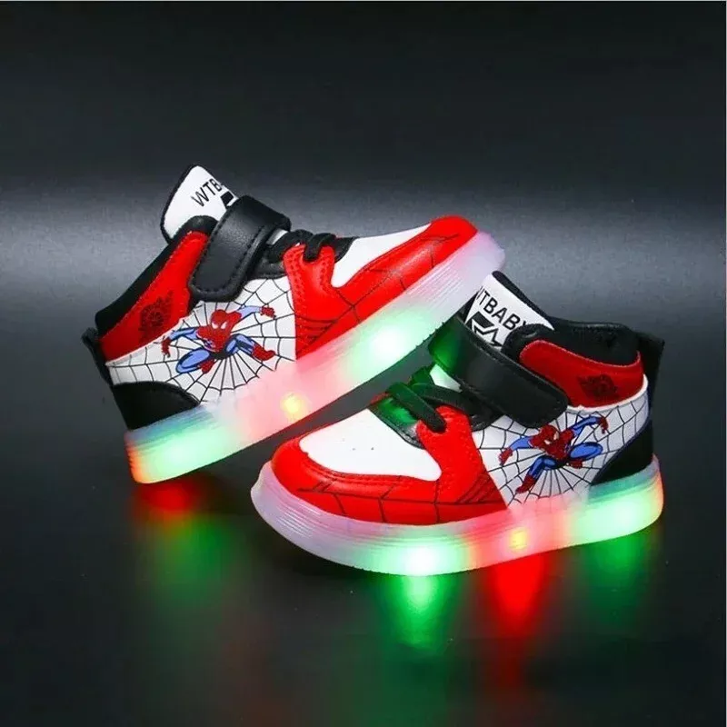 ARAVON Disney Kinder Schuhe Mädchen LED Marvel Spider Man Jungen Sommer Kind Sneaker