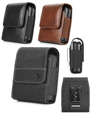 Для Samsung Galaxy Z Flip 5/4/3 - черный PU кожаный ремень зажим мешок кобура чехол - Изображение 1 из 4