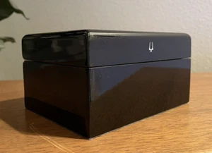 Bulova Accutron Watch Box ONLY Wooden? High Gloss Black - Picture 1 of 8