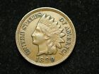 OLD COIN SALE!! AU 1899 INDIAN HEAD CENT PENNY w/ DIAMONDS &amp; FULL LIBERTY #78G