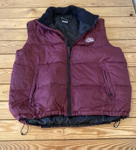 Montana Mountaineering GRIZ Men’s Full Zip Down Puffer Vest Size L Maroon Sf4 - Picture 1 of 8