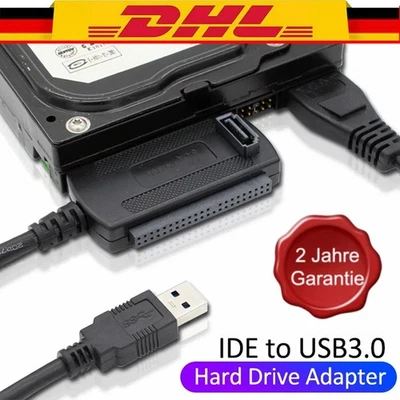 SATA/PATA/IDE to USB 2.0 Adapter Converter Cable for 2.5/3.5" Hard Drive Disk - Bild 1 von 4