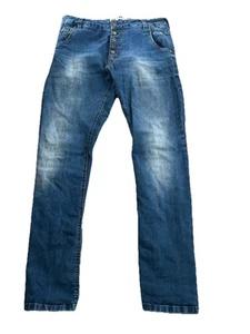 Zhrill Super Soft Stretch Denim Jeans Mid Blue High Waist W29 L32 UK 12-14 - Picture 1 of 22