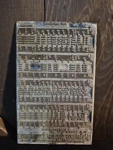 Vintage Buchdruck Druckblock NUR PLATTE Noten religiös Hymne SCHWER - Bild 1 von 6