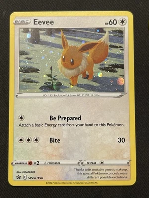 Pokemon TCG: Eevee SWSH190 SWSH: Sword & Shield Promo Cards Cosmos Holo LP - Image 1 of 2