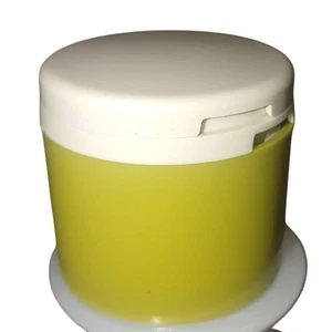 Tupperware 1308 Mini Stackable Shaker Seal Lid Harvest Green White Vintage USA - Picture 1 of 6