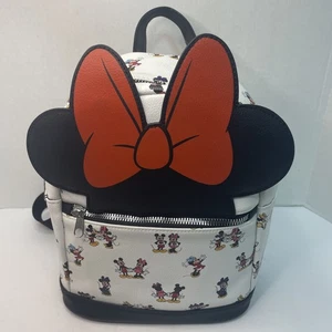 Disney Mickey & Minnie Mini Backpack Adjustable straps & Minnie Ears & Bow - Picture 1 of 6