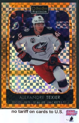 2021-22 O-Pee-Chee Platinum Orange Checkers #120 Alexandre Texier 25/25 - Image 1 of 2
