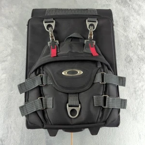 Oakley Tactical Field Gear Rolling Luggage Bag Black Travel Carry On Wheels - Picture 1 of 8