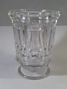 Antiker EAPG Feuerstein Glas Leier Harfe Löffel Auslauf Tasse - Bild 1 von 9