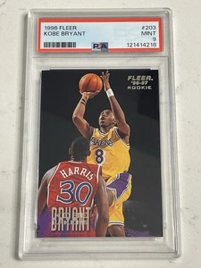 1996 Fleer Kobe Bryant Rookie Card RC #203 PSA 9 MINT Los Angeles Lakers - Picture 1 of 2